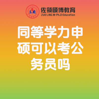 同等学力申硕可以考公务员吗？流程及含金量详解插图
